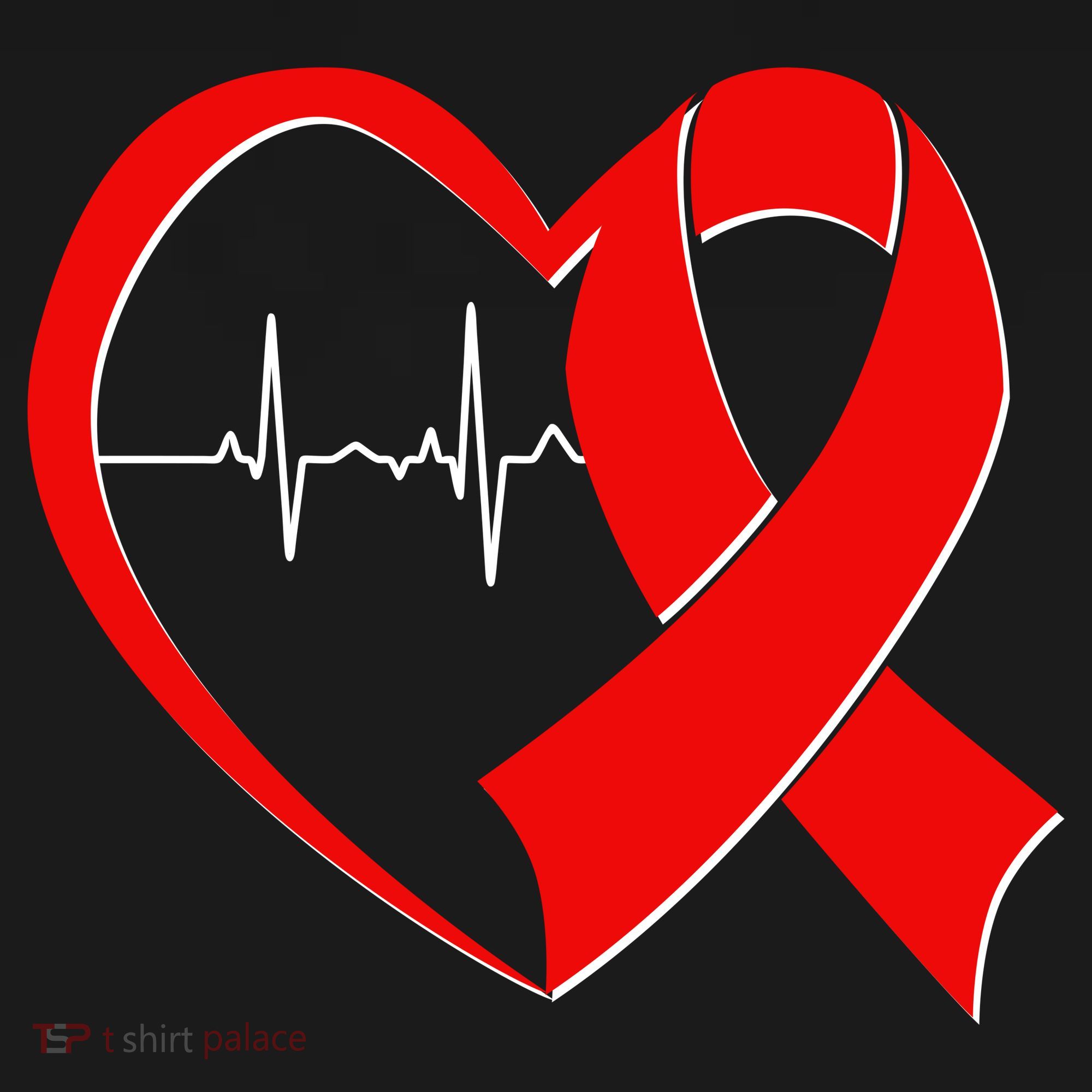 Heart Disease Health Awareness Heartbeat Red Ribbon Coaster