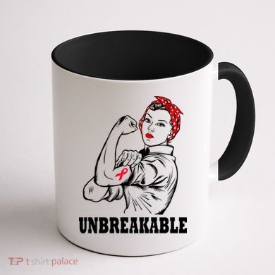 Heart Diseases Unbreakable We Can Do It Coffee Mug back