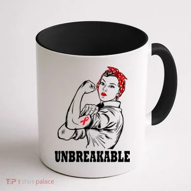Heart Diseases Unbreakable We Can Do It Coffee Mug back