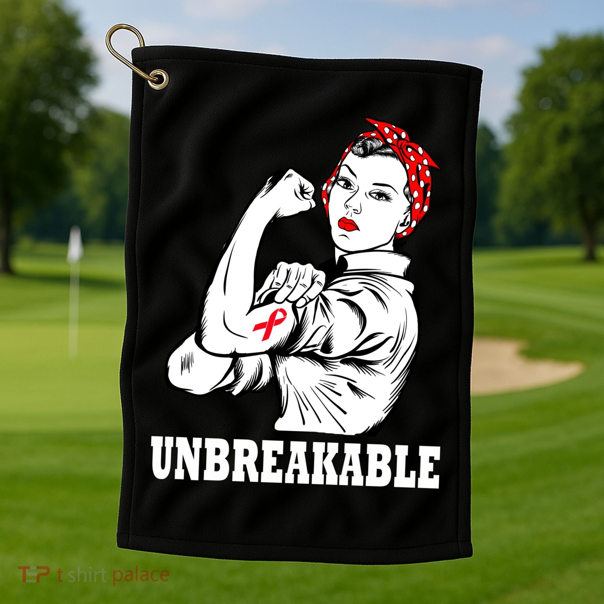 Heart Diseases Unbreakable We Can Do It Golf Towel