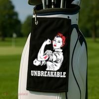 Heart Diseases Unbreakable We Can Do It Golf Towel thumb 2