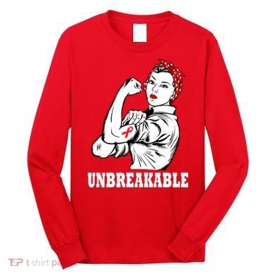 Heart Diseases Unbreakable We Can Do It Long Sleeve Shirt