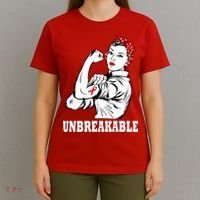 Heart Diseases Unbreakable We Can Do It T-Shirt thumb 4