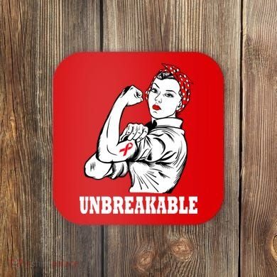 Heart Diseases Unbreakable We Can Do It Coaster