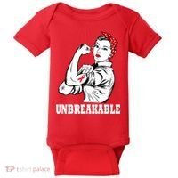 Heart Diseases Unbreakable We Can Do It Baby Bodysuit thumb 0
