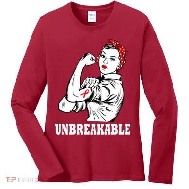 Heart Diseases Unbreakable We Can Do It Women's Long Sleeve Shirt