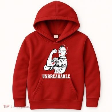 Heart Diseases Unbreakable We Can Do It Kids Hoodie