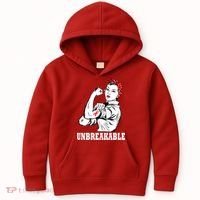 Heart Diseases Unbreakable We Can Do It Kids Hoodie thumb 0