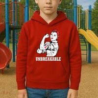 Heart Diseases Unbreakable We Can Do It Kids Hoodie thumb 2