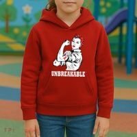 Heart Diseases Unbreakable We Can Do It Kids Hoodie thumb 3