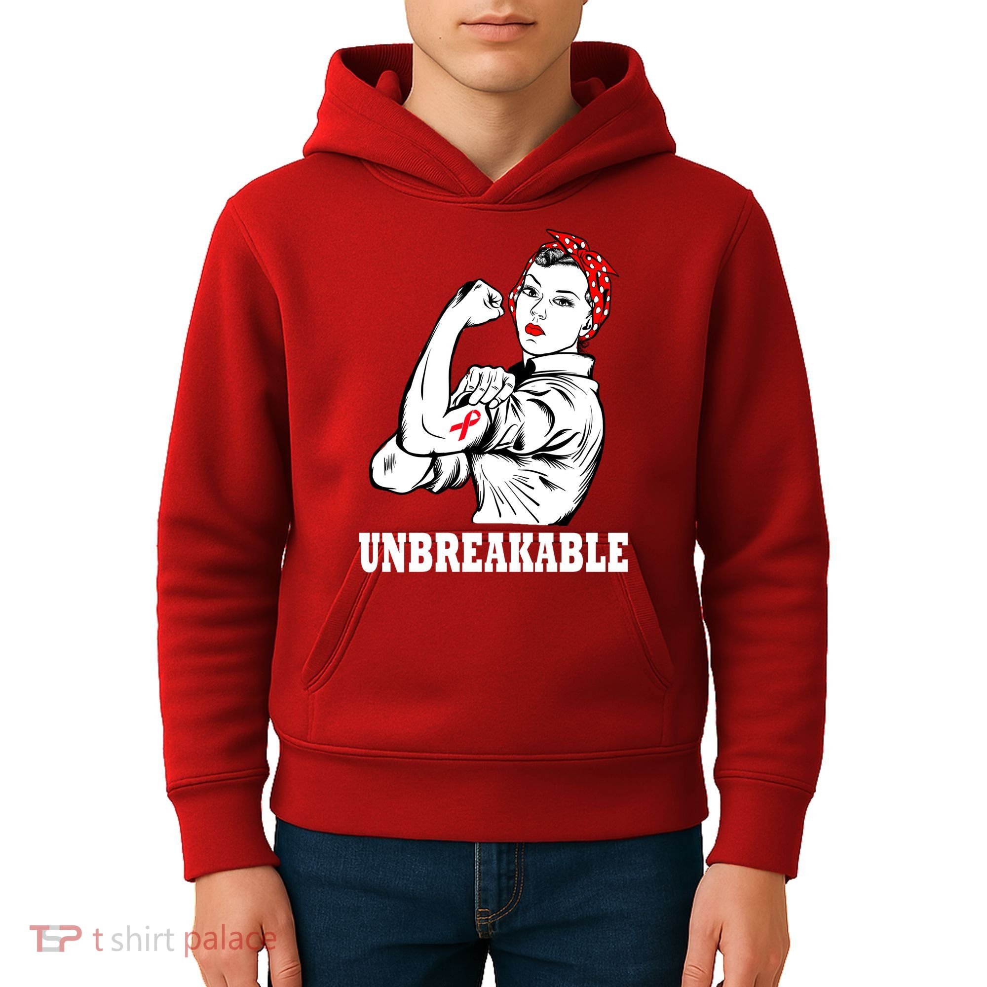 Heart Diseases Unbreakable We Can Do It Kids Hoodie