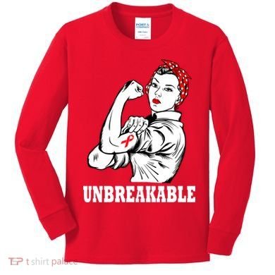 Heart Diseases Unbreakable We Can Do It Kids Long Sleeve Shirt