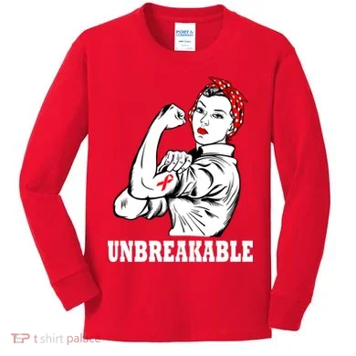 Heart Diseases Unbreakable We Can Do It Kids Long Sleeve Shirt