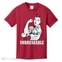 Heart Diseases Unbreakable We Can Do It Kids T-Shirt thumb 0
