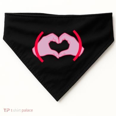Heart Hands Sign Love Tribute USA-Made Doggie Bandana