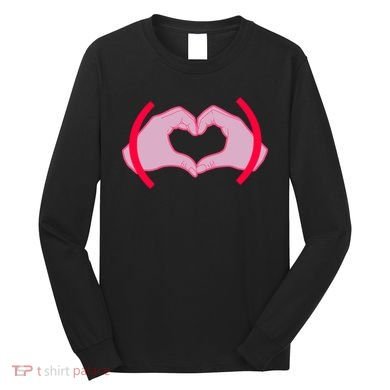 Heart Hands Sign Love Tribute Long Sleeve Shirt