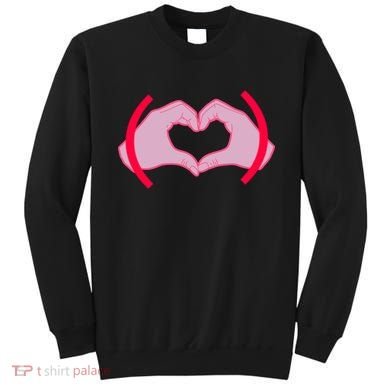 Heart Hands Sign Love Tribute Sweatshirt