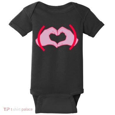 Heart Hands Sign Love Tribute Baby Bodysuit