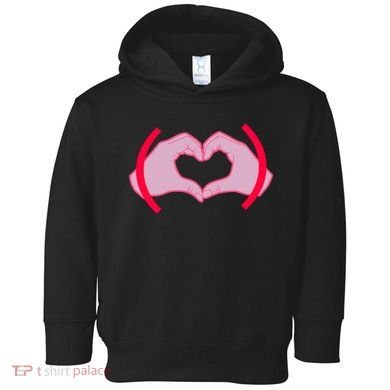 Heart Hands Sign Love Tribute Toddler Hoodie