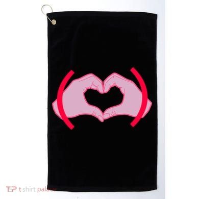 Heart Hands Sign Love Tribute Golf Towel