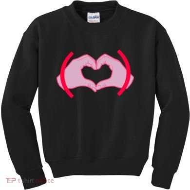 Heart Hands Sign Love Tribute Kids Sweatshirt