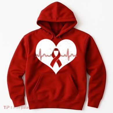 Heart Health Awareness Heartbeat Hoodie