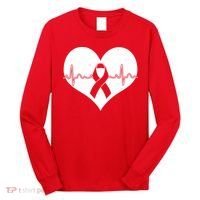 Heart Health Awareness Heartbeat Long Sleeve Shirt thumb 0