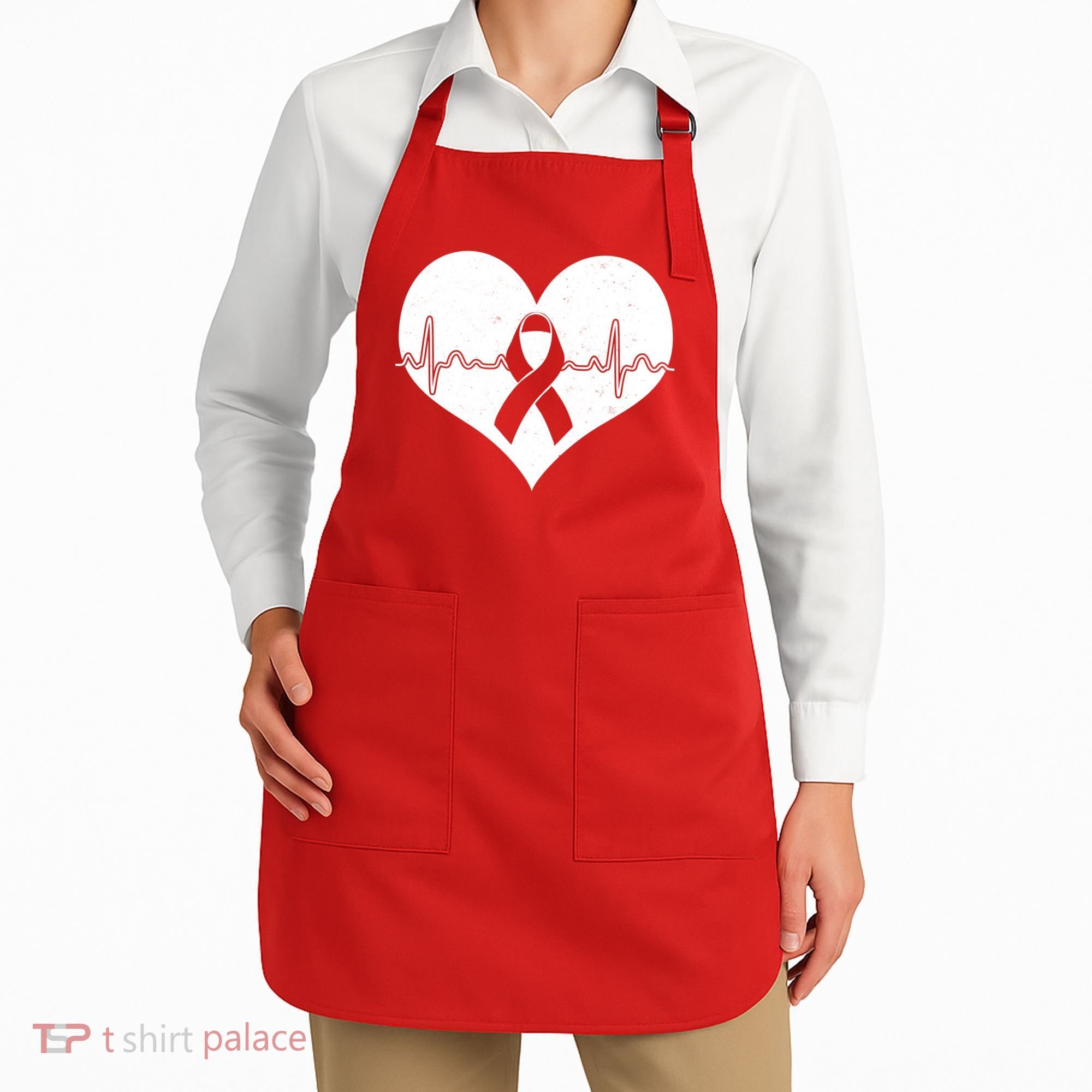 Heart Health Awareness Heartbeat Apron