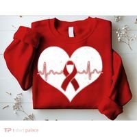 Heart Health Awareness Heartbeat Sweatshirt thumb 2