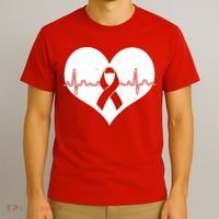 Heart Health Awareness Heartbeat T-Shirt thumb 3