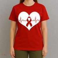 Heart Health Awareness Heartbeat T-Shirt thumb 4