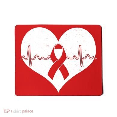 Heart Health Awareness Heartbeat Mousepad