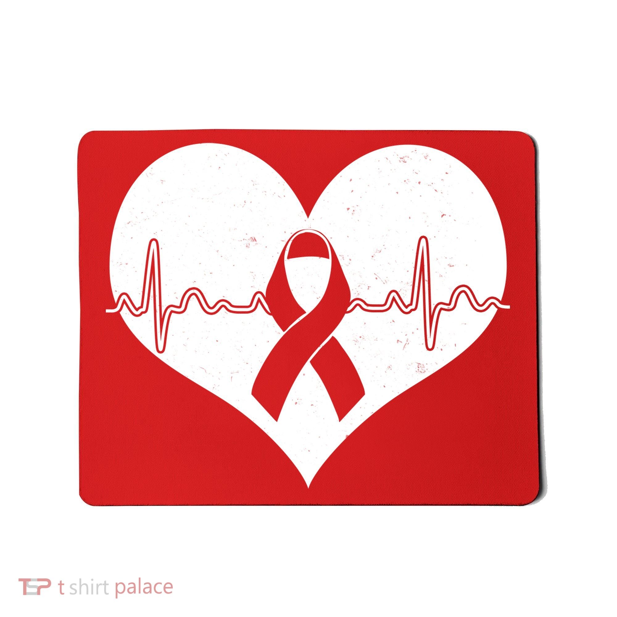 Heart Health Awareness Heartbeat Mousepad