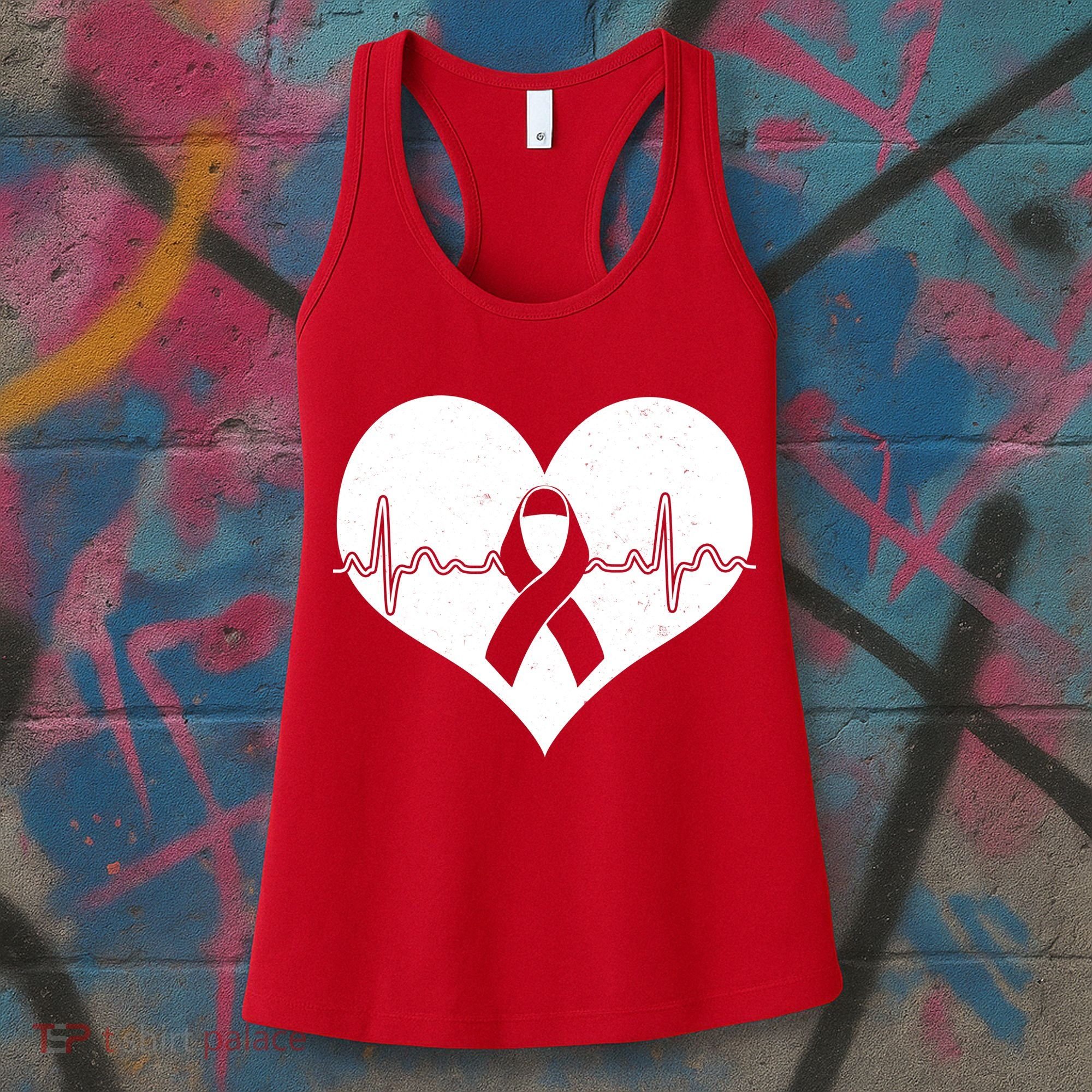 Heart Health Awareness Heartbeat Women's Tank Top
