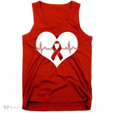 Heart Health Awareness Heartbeat Tank Top
