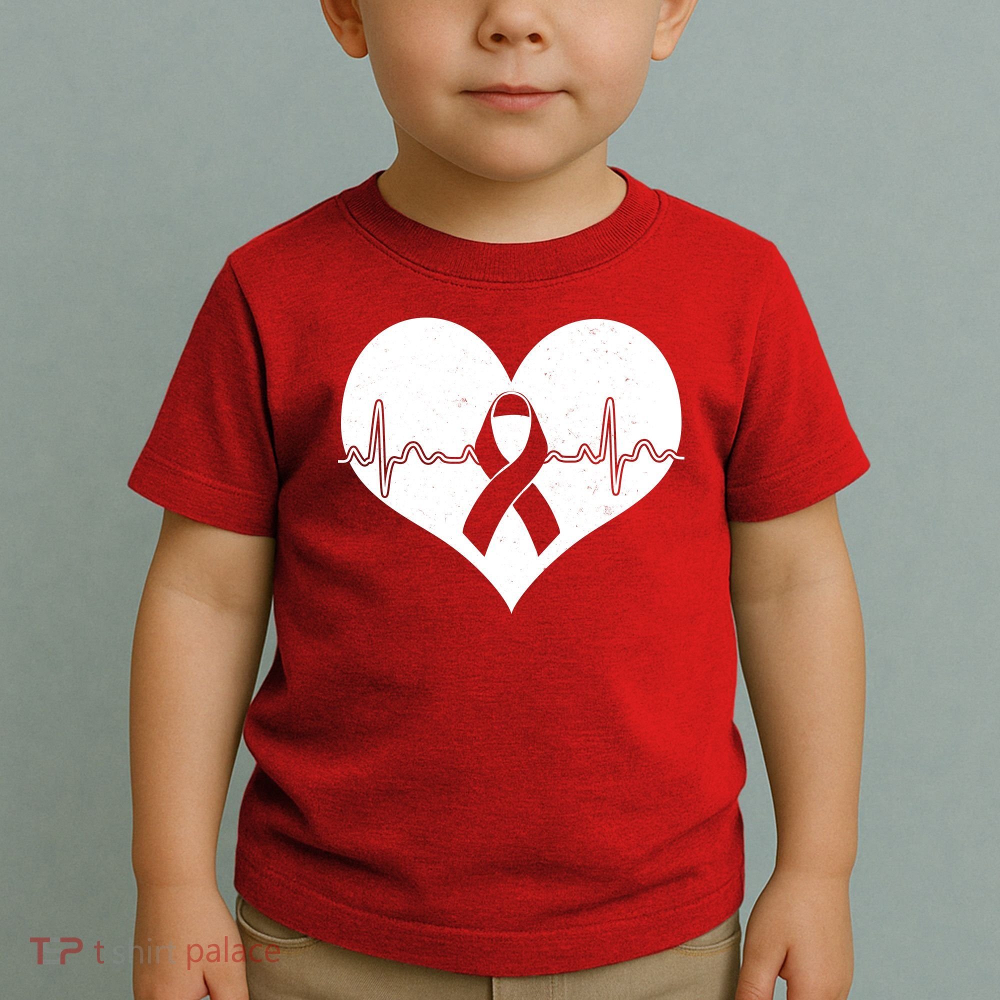 Heart Health Awareness Heartbeat Toddler T-Shirt