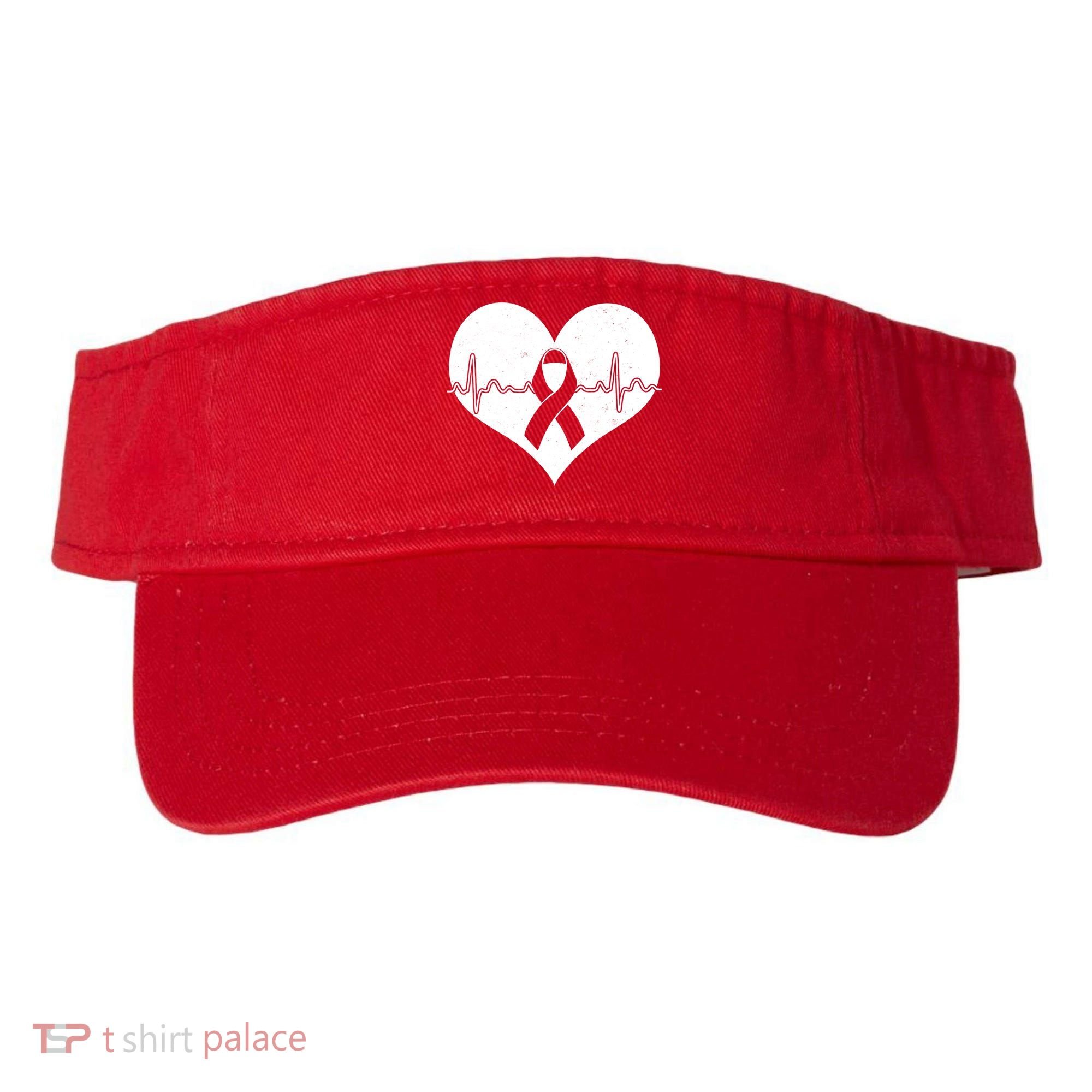 Heart Health Awareness Heartbeat Visor