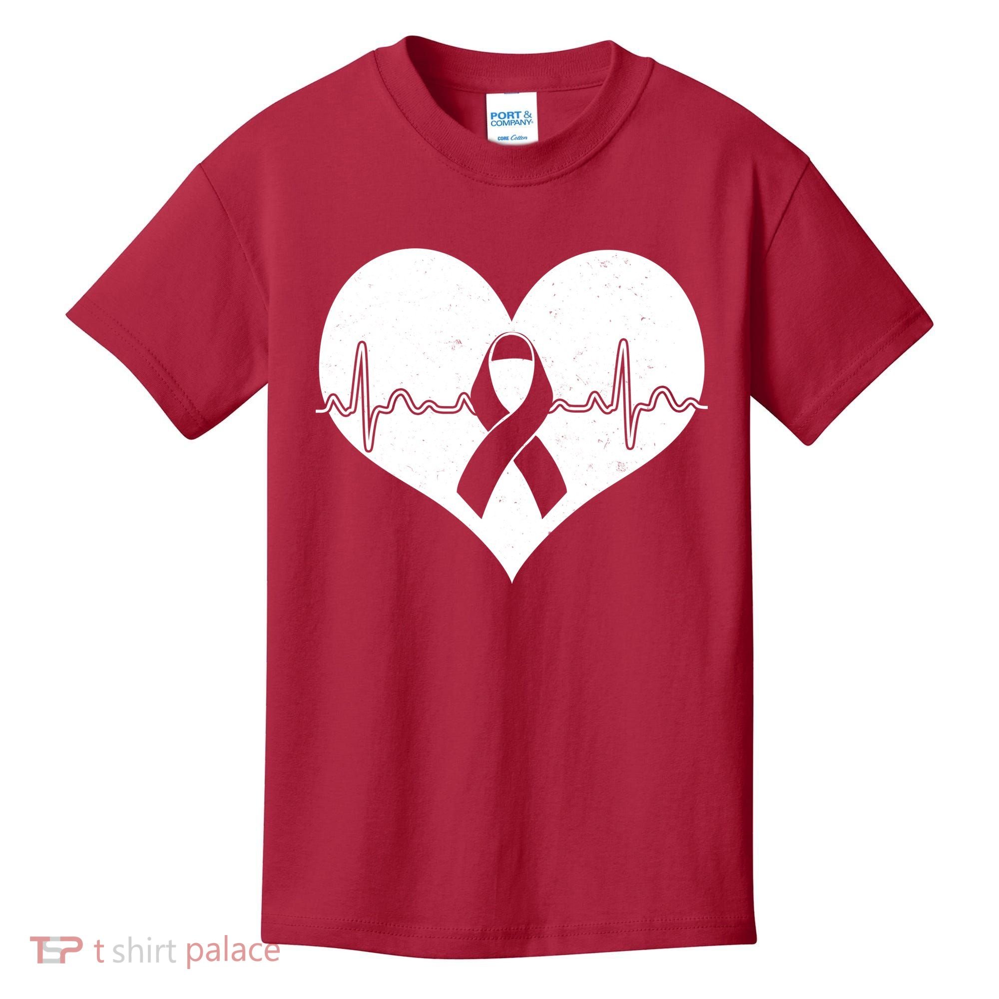 Heart Health Awareness Heartbeat Kids T-Shirt