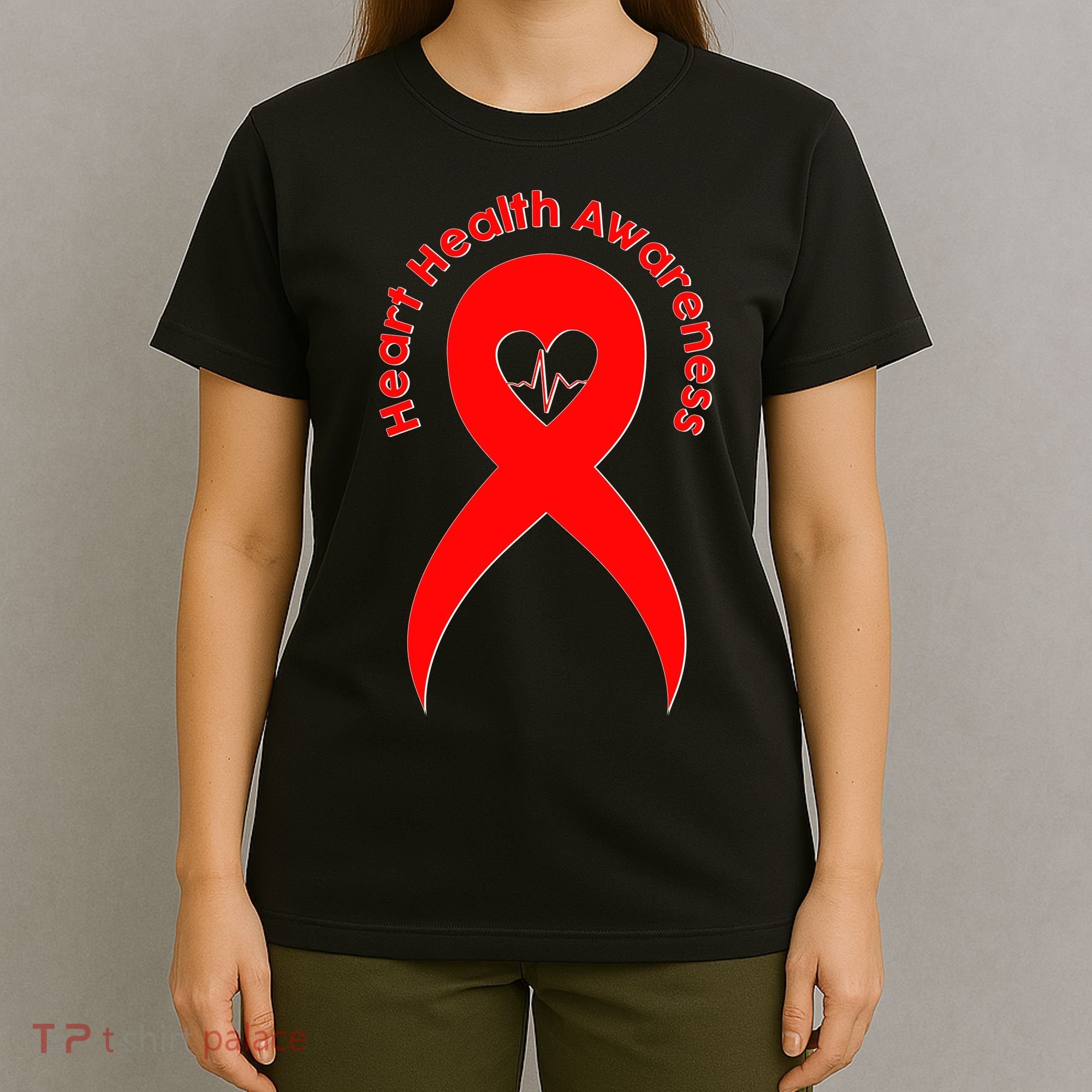 Heart Health Awareness Red Ribbon T-Shirt