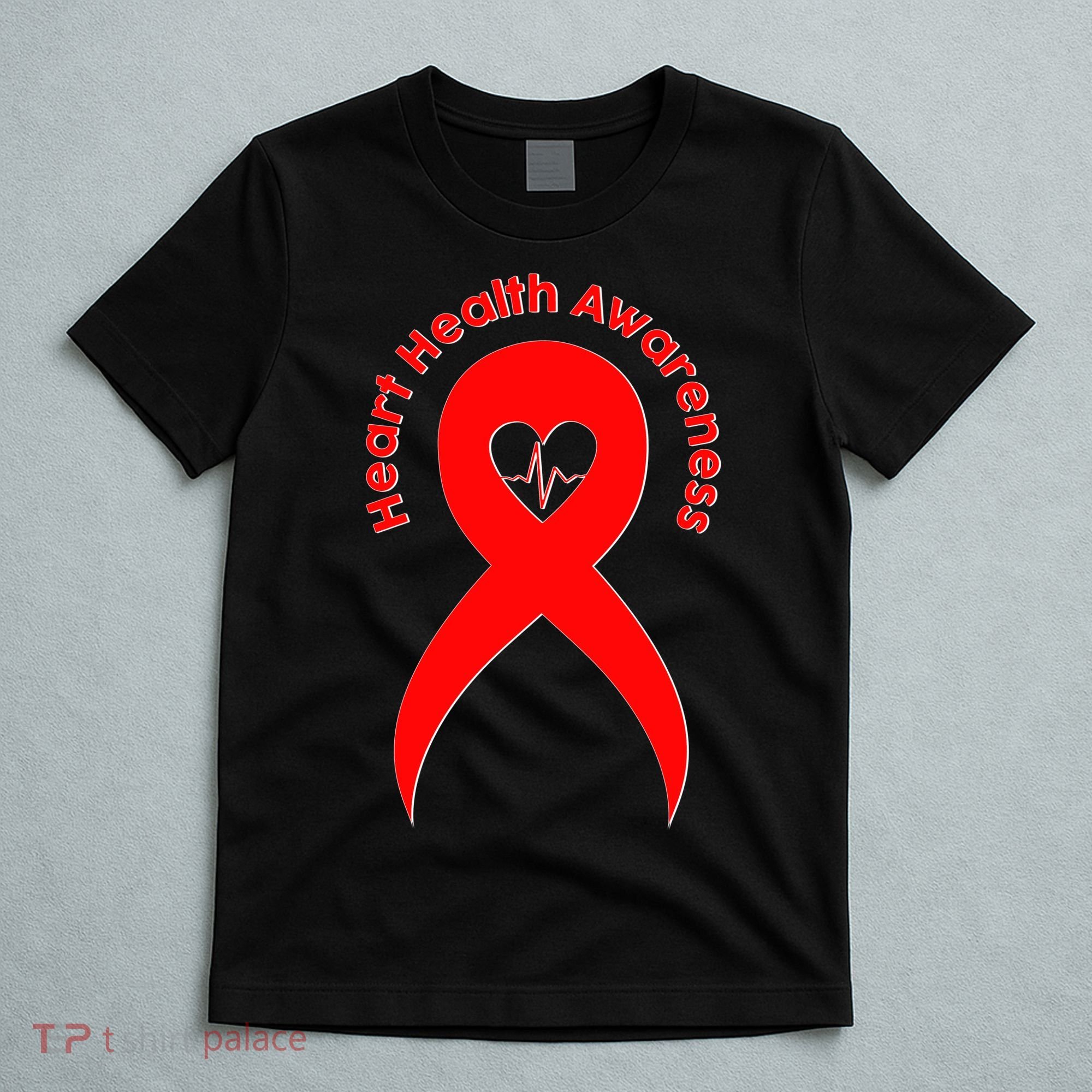 Heart Health Awareness Red Ribbon T-Shirt