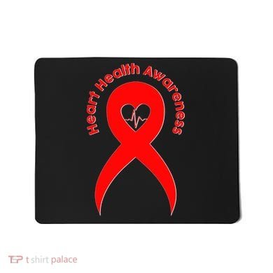 Heart Health Awareness Red Ribbon Mousepad