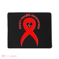 Heart Health Awareness Red Ribbon Mousepad thumb 0