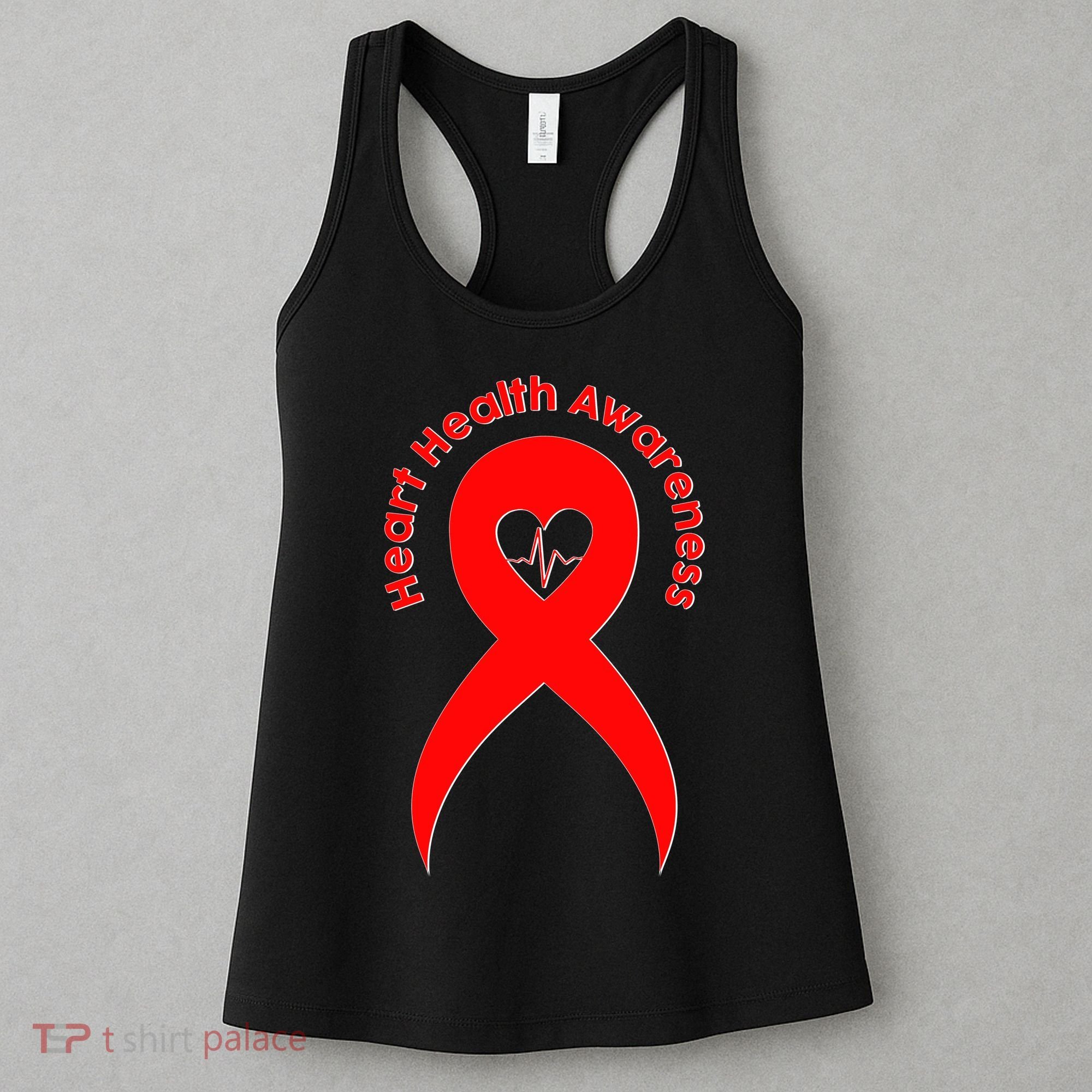 Heart Health Awareness Red Ribbon Women's Tank Top