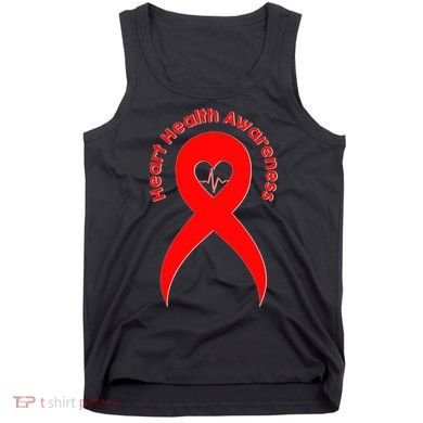 Heart Health Awareness Red Ribbon Tank Top