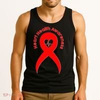 Heart Health Awareness Red Ribbon Tank Top thumb 3