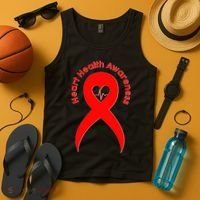 Heart Health Awareness Red Ribbon Tank Top thumb 4