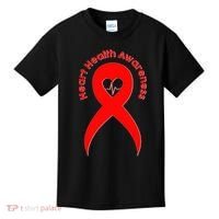 Heart Health Awareness Red Ribbon Kids T-Shirt thumb 0