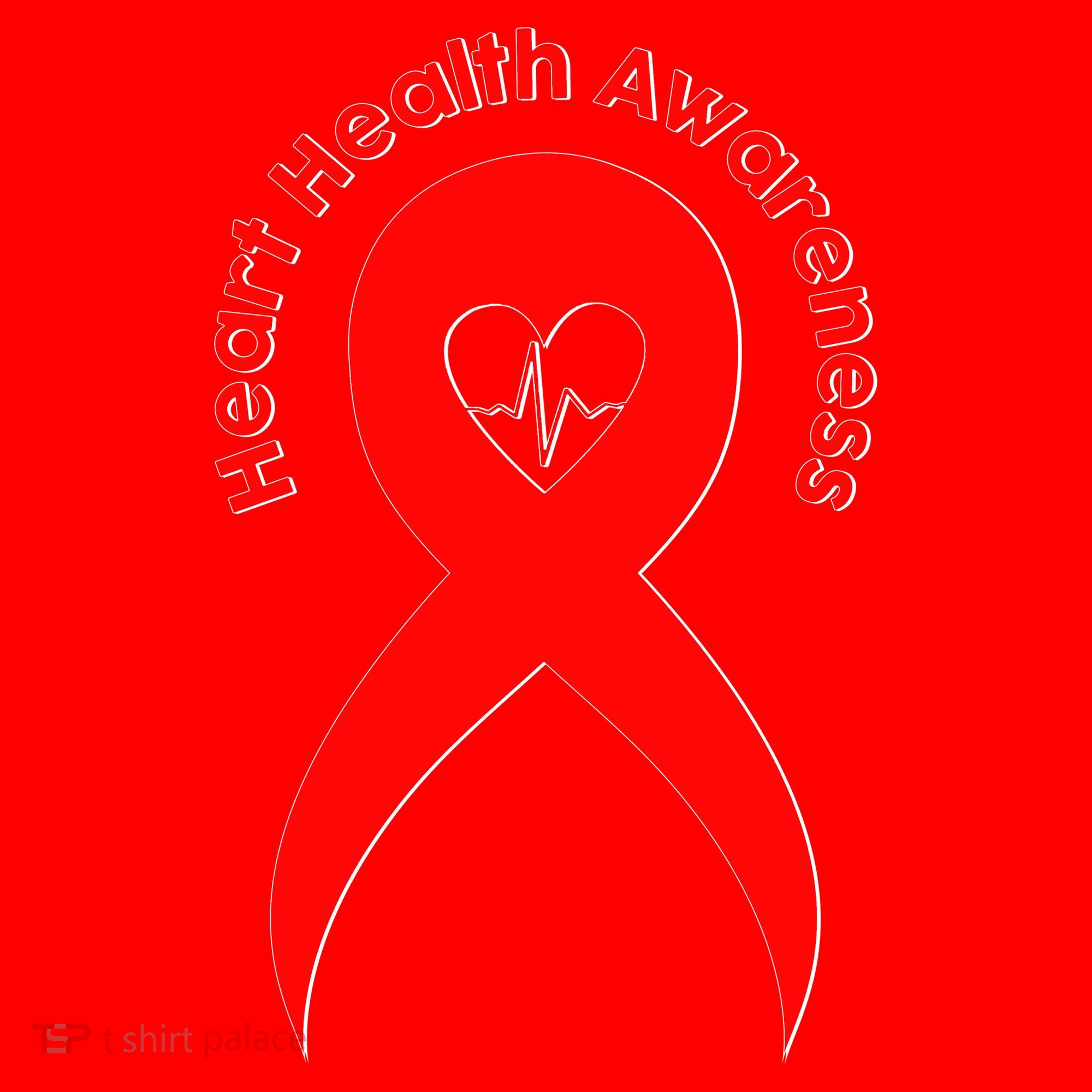 Heart Health Awareness Red Ribbon Santa Hat