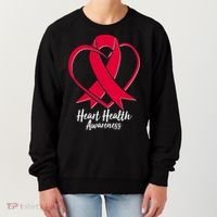 Heart Health Awareness Ribbon Women's Sweatshirt thumb 0