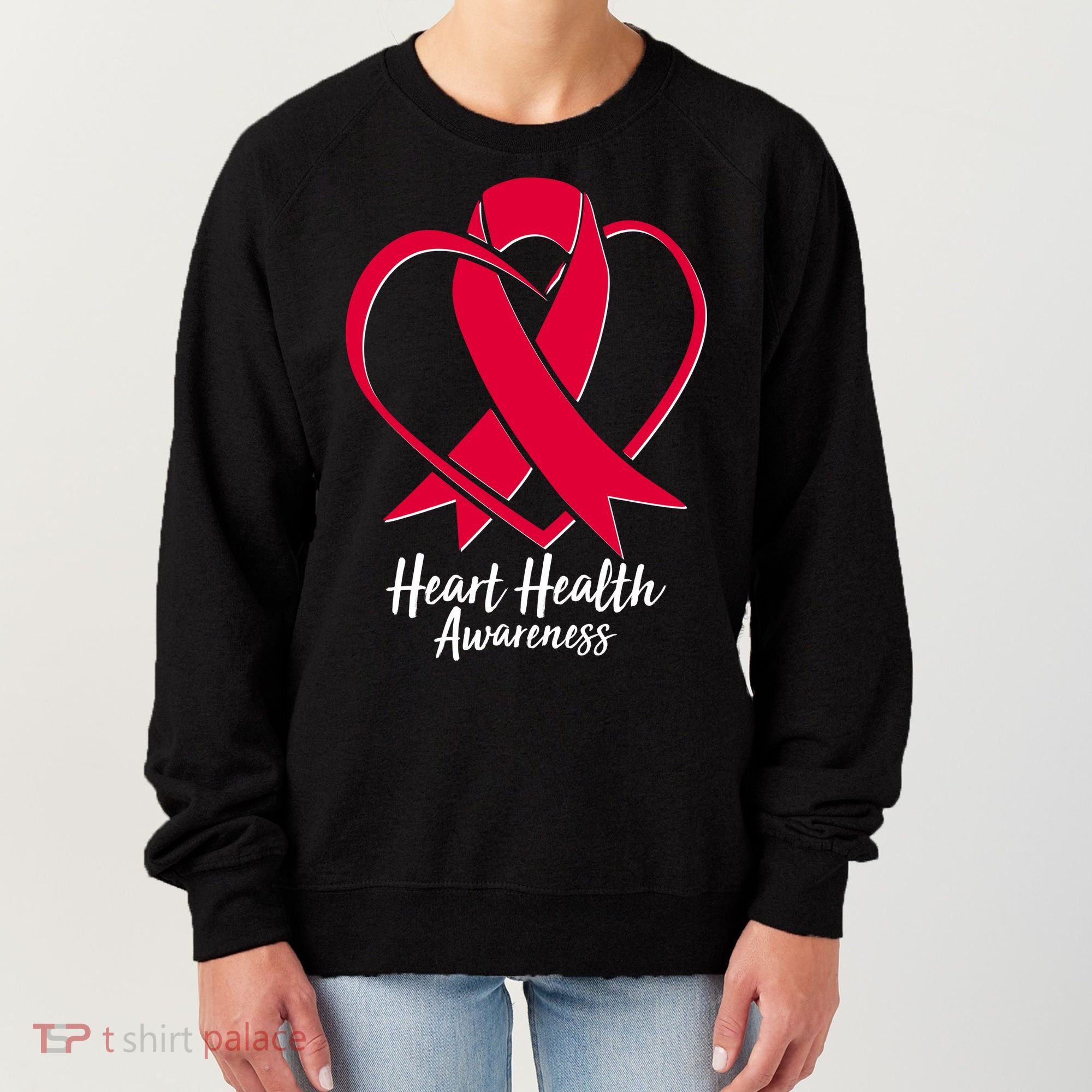 Heart Health Awareness Ribbon Women's Sweatshirt